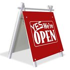 4 Unit Economic Sidewalk White A-frame Sign Holder 24  X 18  For Realtor