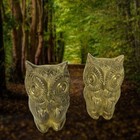 Vintage Mcm Brass Set Of Two Horned Night Owl Bookends Gold Figurines