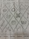 Needlework Pattern Primitive Set Of 2 French General Needle Embroidery On Linen