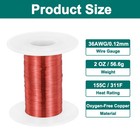 36 Awg Magnet Wire 2 Oz Magnetic Coil Wire 155c 311f   Red white
