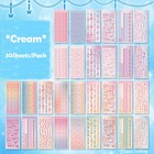 Korean Deco Stickers Set  30 Sheets   Colorful Glitter Stickers With Flower H   
