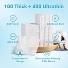 Square Cotton Pads For Face  500 Count  - 100  Pure Cotton  500 Count  White