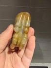  500 Super Large Chinese Antiques Jade Carved Old Jade Lovely Monkey Horse 182g