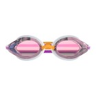 Speedo Mirrored Vanquisher Swim Goggles White Steel Punch