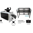 Prox Xf-mesa Media Portable Dj Facade Table Station With Tv Mount  Scrims   Bag