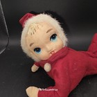 Vintage Baby Christmas Elf Pixie Stockinette Poseable Doll Japan