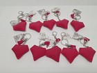 Lot Of 10- Bling Pink  Diamond - Bag Charm Chain- Keychain Key Ring - Car Tassel