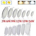 6w 9w 12w 15w 18w Led Recessed Ceiling Panel Down Lights Bulb Slim Lamp Fixture