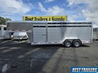 2025 Exiss Stk7020 Gooseneck Livestock Aluminum Trailer Lightweight Cow Cattle 