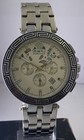 Refurbished Very Rare Quartz Versace Greca Chronograph   Date Silver-tone Watch