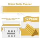 12 Pack Gold Table Runners 12 X 108 Inch Rectangular Smooth Satin Silk Table    