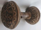 Ornate Pair Of Victorian Brass Door Knobs   Very Ornate 