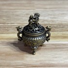Vintage Brass Dragon Incense Burner Aromatherapy Holder Chinese Incense Pot