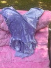 Y2k Girls Xhilaratin Purple Velvet Gymnastics Wear Size Medium