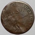 1785 Vermonts Colonial Copper Coin - Damage
