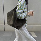 Khaite Suede Underarm Bag Shoulder Bag Handbag Tote Bag Women s Bag Leather 2024