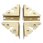  4pcs Decorative Corner Protectors  Retro Style Edge Safety Guards Covers Gold
