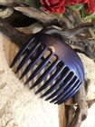 Vintage Purple Celluloid 11 Teeth Large Hair Comb France 18 8g