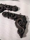 Antique Pair Of Victorian Corbels Architectural Salvage Black Dark Paint Vintage