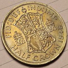 Great Britain Half Crown 1948  1 2 Crown  Almost Uncirculated   Kgvi   Toned Rev