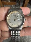 Seiko Quartz Day date Water Resistant Silver Dial 38mm Stainless Steel Watch