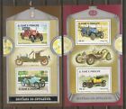 St thomas And Prince Sc   709-712 History Of The Automovil  Souvenir Sheets  Mnh