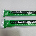  2   Snaplight Green Safety Light Sticks 6in 12hr Non Toxic