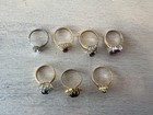 Lot Of Vintage Costume Jewelry Statement Rings