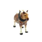 Hagen Renaker Vintage Miniature Retired Figurine Draft Horse With Gold Bobs