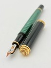 Excellent Pelikan Souveran M400 Green Stripe 14c-585 F Fine Fountain Pen