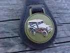 Wwii Willys Jeep Antique Gold Leather Key Fob Nos Custom-made Brilliant Quality