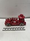Vintage Hubley Usa 2231 5    Cast Iron Toy Firetruck With Ladder Mint Y7