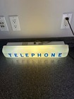 Vintage Electric Telephone Phone Booth Sign Lighted Rotary Pay Phone Illuminated