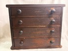 Charming Early Antique Primitive Small 4 Drawer Chest Cabinet By Hamilton Wood C