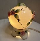 Vtg Underwriters Laboratories Inc Floral Portable Lamp Night Light Electric Cord