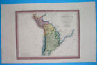 1826 Original Map Peru Bolivia Argentina Chile Buenos Aires Lima Santiago La Paz