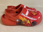 Crocs Kids  Fun Lab Disney And Pixar Cars Clogs Size J2 Red Slip On