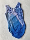 Gk Elite Leotard Gymnastics Frozen Snowstorm Style Holotek Tank Blue Leo Cl
