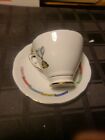 1950   s Hamilton  Tiger Cats Cfl Football China Cup   Saucer Royal Stafford