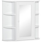 Bathroom Medicine Cabinet With Mirror  Wall Mount  With Multiple Storage Shelves