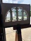   Antique Stained Glass Transom Window Nouveau   24 X 18 Architectural Salvage
