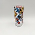 Super Mario Bros  2 Promotional Drinking Glass Nintendo Vintage 1989 6 1 4  Tall