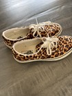Vans Authentic Leopard Print Canvas Lace Up Sneakers Shoes M 7 5 W 9