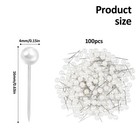 100pcs Pearl Push Pins  Sewing Straight Pins With Faux Heads For White 
