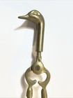 Vintage Antique   Solid Brass Fire Tongs Coal Log Fireside Fireplace