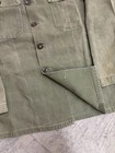 Vintage Post Wwii Era U s  Military Army Hbt Cotton Shirt Size L Unique Badges