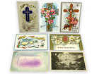39 Antique Easter Greetings Postcards Embossed Early 1900 s Postmarked Religious