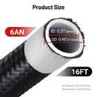 For E85 Nylon Braided Fuel Hose 16ft  5 16  Id  6an Ptfe Fuel Line Kit An6