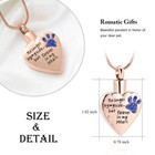 Paw Print Urn Cremation Necklace Ashes Crystal Heart Keepsake Memorial Pendant