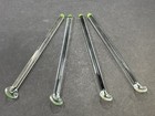 Vintage Glass Swizzle Sticks Green Tip Cocktail Spoon Barware 6    Lot Of 4